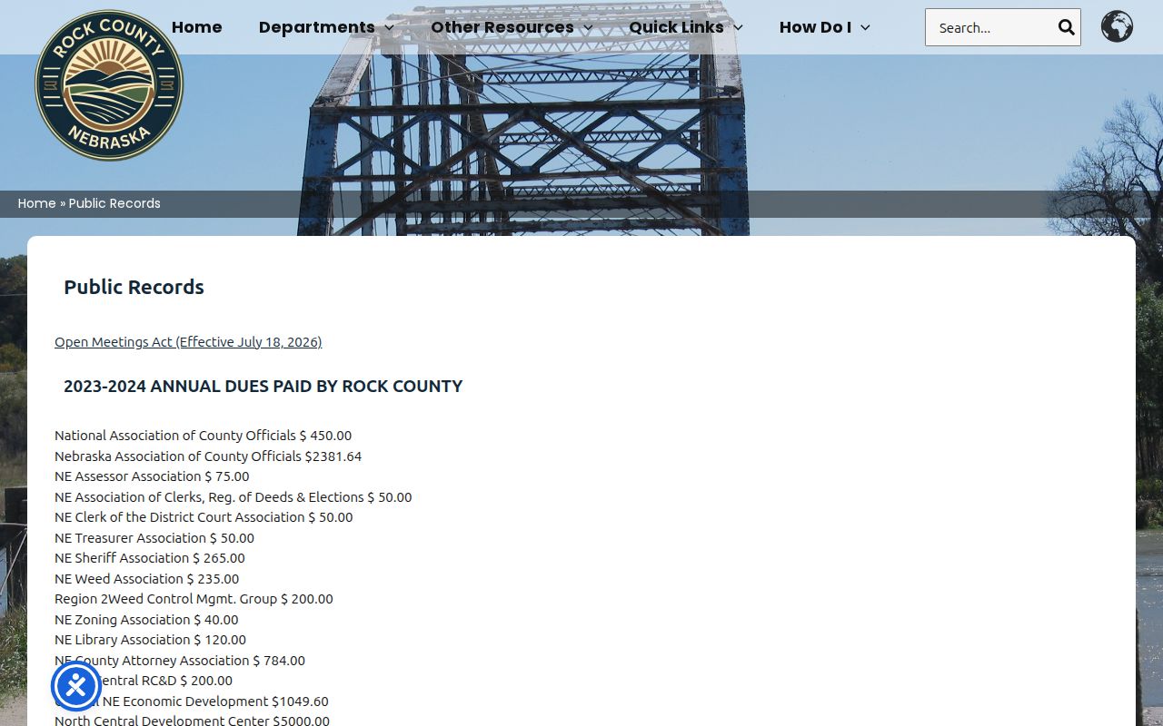 Rock County warrant lookup public records landing page